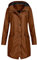 Générique Manteau Femme Hiver Mode Vetement Femme Hiver Doublé Polaire Veste Hiver Veste en Sherpa Manteau Femme Mi Saison Randonnée Pull Femme Hiver Sweat Femme Capuche Coupe-Vent Noel Café M