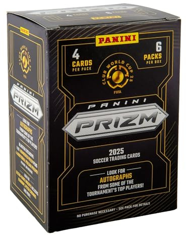 2025 Panini Prizm Club World Cup Soccer Blaster Box – FIFA Trading Cards – Includes Blaster-Exclusive Prizms, Rookies & Inserts – Official Panini Retail Set