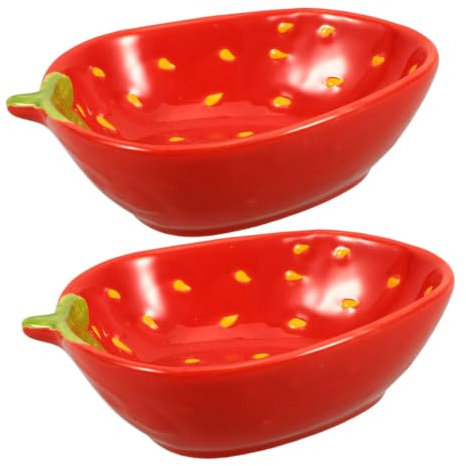 Cabilock 2 Piezas De Cuenco De Fresa Bandeja Decorativa Para Servir Fresas Platos De Cena Bandeja De Frutas Bandeja Decorativa De Postre Plato De Aperitivo Para Fiestas Plato De Postre