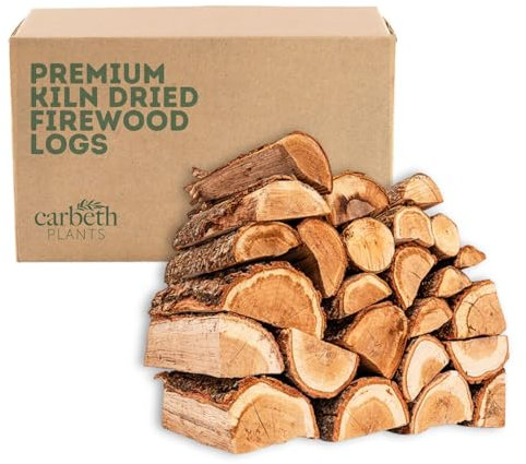 Carbeth Plants - Kiln Dried Oak Hardwood Firewood Logs Approx. 20kg - Ready to Burn Premium Logs for Wood Burners, Fireplaces, Stoves, Fire Pits & Pizza Ovens - Kiln Dried for Longer Burn