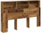 vidaXL Kopfteil, Bettkopfteil mit Stauraum, Schlafzimmer Kopfteil-Regal Wand-Kopfteil, Betthaupt, Altholz-Optik 160x19x103,5cm Holzwerkstoff