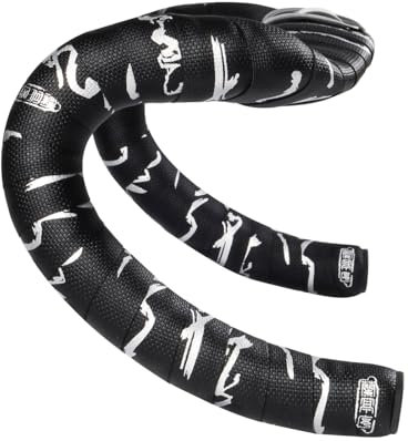 CNCLOL Lenkerband für Rennrad, Kies [Länge: 1980 mm, Breite: 30 mm, Dicke: 3 mm] - Fahrradlenkerband, PU-Oberfläche, durchdringendes Muster, Silikon, hervorragende Elastizität, schwarz