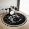 Z·Bling Tapis Batterie 80cm,Tapis de Batterie Ronde,Tapis pour Batterie et Percussions,Tapis Insonorisant pour Batterie,Tapis Batterie Electronique Antidérapant,Tapis Batterie Acoustique (Noir A)