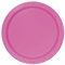 Trimming Shop Platos desechables redondos resistentes de 18 cm, color rosa intenso, 8 unidades, vajilla de papel con temática de color para barbacoas, bodas, aniversarios, cumpleaños, ocasiones