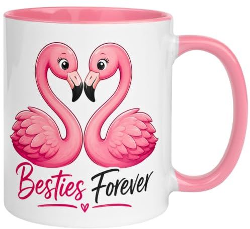 Flamingo Tasse | Besties Forever | Geschenk beste Freundin Freundschaft