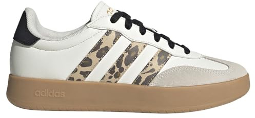 adidas Barreda Schuhe, Obermaterial aus Leder, Rosa, Weiß / Leopardenmuster, 42 EU