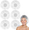 MAQIHAN 6pcs Reusable Shower Cap - Eva Large Plastic Shower Caps For Women Kids Men Long Hair Waterproof Hair Cap Cover Shower Hat Dye Cap Deep Conditioning Bathing Accessories Travel Essentials（30cm）