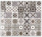 Herdabdeckplatte 60x52 cm ESG Glas | Retro Fliesen orientalisch | Herd Abdeckung für Ceranfeld Schneidebrett Glasplatte Induktion