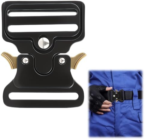 Gürtelschnalle Herren 50mm, Metall Steckschließe Robuste Gürtelverschluss für Männer Ideal für Ledergürtel Rucksack Outdoor Taktische Gürtelschnalle Strapazierfähig