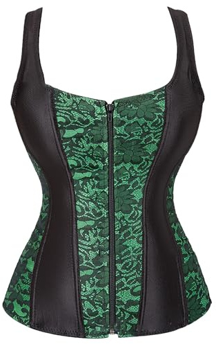 duaicnvow Corset Tops for Women with Sleeves Off Bustier Shapewear Lingerie, Black Bustier Shapewear Lingerie Bodyshaper Top Halloween Costume Outfit Push Up Bodysuit Retro Overbust