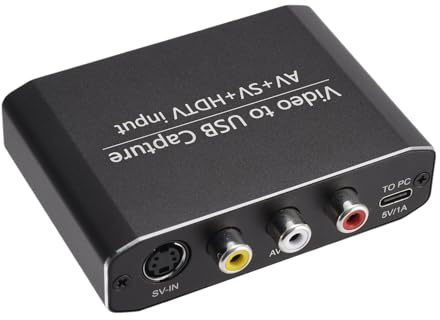 Introti AV/S-VIDEO/HDMI-kompatibler Videorecorder Grabber USB 3.0 Game Capture Device Video Capture Gerät für Kamera Laptop PC Spiel Live Streaming Aufnahme