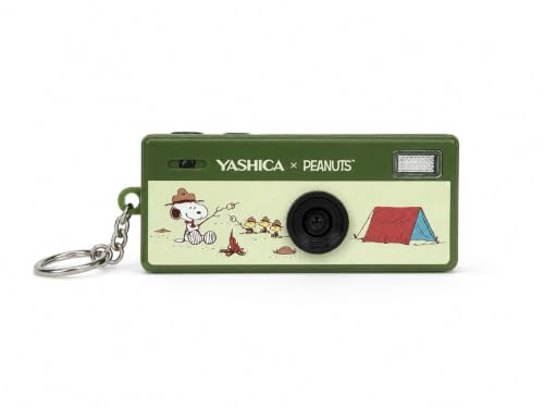 YASHICA x PEANUTS Funtastic Keychain Kamera Mini Digitalkamera | Schlüsselanhänger, 2 MP, LCD-Display, Videoaufnahme