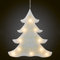 hellum Weihnachtsdekoration LED-Tannenbaum zum Aufhängen, Weiß, mit Saughaken, 10 warmweiße LED, 21 x 22,5cm Battteriebetrieben?522495