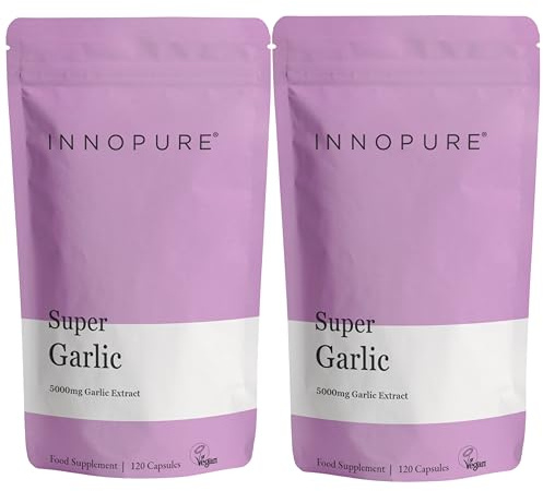 INNOPURE Odourless Garlic Supplement 5000mg, 240 Capsules | One Daily Capsule, 8 Month Supply, Made in the UK
