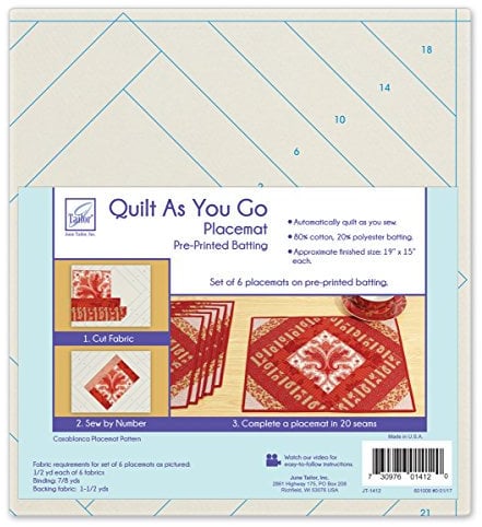 June Tailor Quilt as You Go Tischset, Mehrfarbig, 24,38 x 28,95 x 8,38 cm