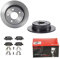 2 Bremsscheiben Voll 258 mm + Bremsbeläge Hinten von Brembo Voll (1420-53911) Bremsensatz Bremsanlage Bremsen-Kit,Bremsenset, Bremsscheiben, Bremsbeläge, Bremsen-Set, Beläge, Bremsbelag,