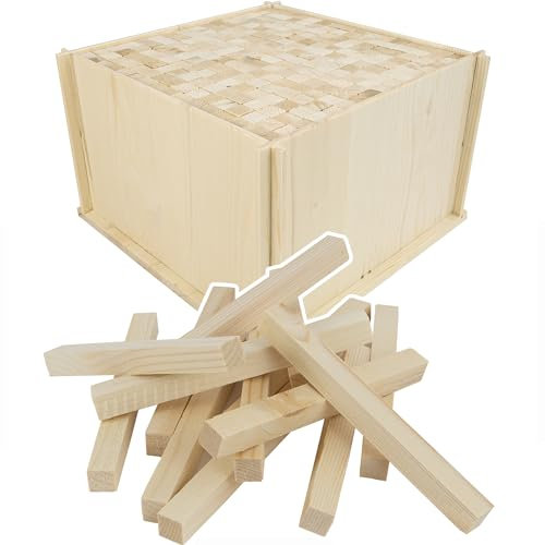 LEGNETTI ACCENDIFUOCO DI ABETE-LARICE NATURALE, LUNG. 16 CM, ECCELLENTE QUALITÀ ESSICCATA, CONFEZIONATA IN UNA SCATOLA DI LEGNO DA 5 KG (1 SCATOLA - 5KG)