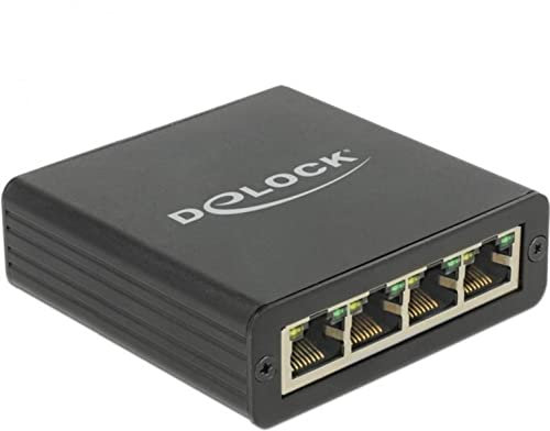 Delock 62966 Adapter USB 3.0 auf 4 x Gigabit LAN Schwarz