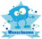Samunshi® Blaues Monster Aufkleber mit Namen Autoaufkleber Namensaufkleber Kinder - 10x8,8cm mehrfarbig