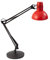 Alba – Lampe de Bureau – Lampe Architecte – Base Lestée – Livrée avec Pince – Lampe Design – Bras Articulés et Tête Orientable – Rouge et Noir