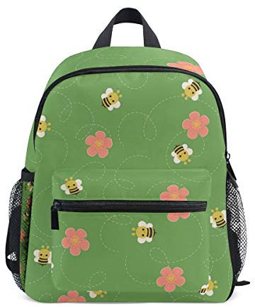 Kinderrucksack Bumble Bee Mit Blumen Kindergarten Vorschule Tasche für Kleinkind Mädchen Jungen