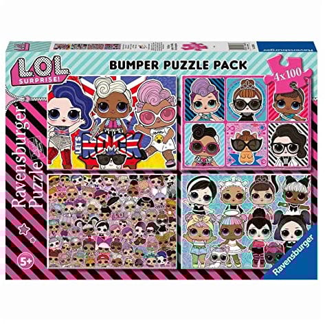 Ravensburger L.O.L. 12880 4 x 100 Bumper Pack, Multicoloured,