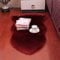 GLITZFAS Teppich Kunstfell Schaffell Lammfellimitat Teppich Longhair Fell Optik Nachahmung Wolle Bettvorleger Sofa Matte (Weinrot, 60 * 90cm)