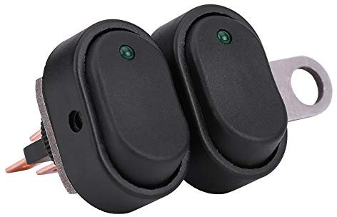 Interruttore Moto, 12V Interruttore Manubrio Moto Scooter Faro a LED Impermeabile Universale Interruttore di Accensione e Spegnimento dei Fari con Indicatore Rosso(Tipo E)