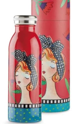 Egan Bottiglia Termica Collezione Le pupazze. Oggetto Realizzato in Acciaio di Colore Rosso. La referenza è KPU44/S