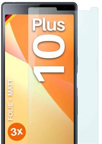 moex FlexProtect matte Schutzfolie für Sony Xperia 10 Plus Displayschutz Folie matt gegen Reflexionen, Anti Reflex Handyfolie mit Sonnenschutz, Kompatibel mit jeder Handyhülle, 3 Stück
