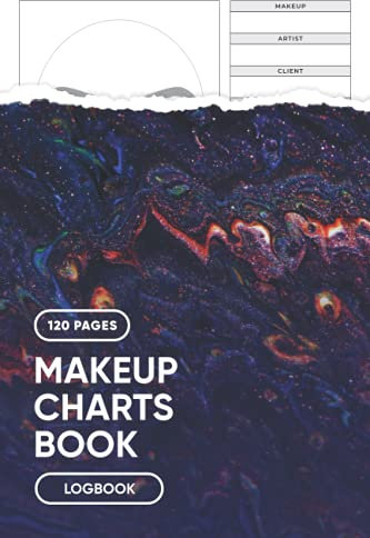 Makeup Charts Book: Blank Makeup Face Chart Worksheets for Makeup Lovers to Organize and Plan their Designs, Face with Opened Eyes Sheet - Perfect for ... Students & Makeup Artists - 6” x 9” 120 Pages