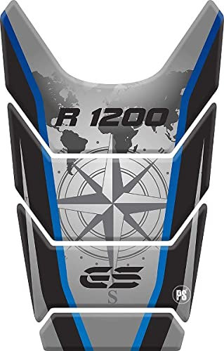 Paraserbatoio.it Tankpad aus Kunstharz, 3D-Effekt, für Motorrad, kompatibel mit BMW R1200 GS 2008-2012, R 1200 (Blau)