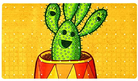 Alfombrilla antideslizante para bañera de bebé, antideslizante, con ventosas, color amarillo