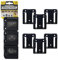 StealthMounts Battery Mounts compatible with Dewalt 12v | Black Cordless Battery Holders for Power Tools | 6 Pack | Made in the UK