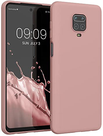 kwmobile Housse Compatible avec Xiaomi Redmi Note 9S / 9 Pro / 9 Pro Max Coque - Housse de téléphone Protection Souple en Silicone - Rose d'hiver
