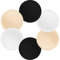 TopBine 3 Pairs Bra Pads Soft Push-up Bra Padding Inserts for Bikini Dresses Top Swimsuit Sports Bras, Round Shape/Light Beige (Beige/Black/White XL, XL)