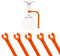Zaky Weinglas Stielhalter für Geschirrspüler Aufsatz Küche Gadget Silikon Geschirrspüler Safe Aufsatz (Orange/10 Stück)