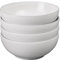 Denby - Elements Stone White Cereal Bowls Set of 4 - Dishwasher Microwave Safe Crockery 820ml 17cm - White Ceramic Stoneware Tableware - Chip & Crack Resistant Soup Bowls