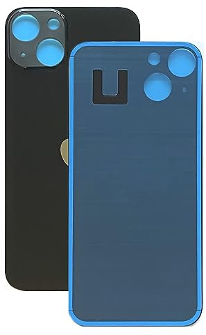 Backcover Akkudeckel passend für iPhone Serie 14 Ersatzrückglas mit vergrößertem Kameraloch für einfache Montage. OEM (Schwarz)