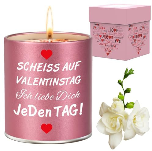 Valentinstag Kerze Geschenk für Sie Frauen Geschenke für Sie vom Freund, Ehemann lustige Valentinstagsgeschenke Duftkerzen Geschenke für Frau Freundin an Valentinstag Geburtstag Jahrestag Weihnachten