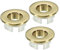 PATIKIL Desbordamiento Anillo, 3uds Fregadero Redondo Cubierta Lavabo Recorte Latón Inserción Agujero Redondo Gorras para Cocina Baño, Oro