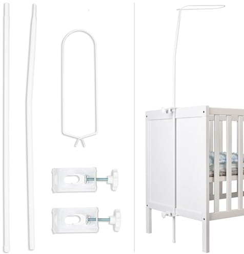 Babykajo Barra Per Baldacchino Montaggio Per Lettino Da Bambino E Bambina Struttura In Metallo Senza Baldacchino