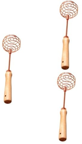TOPBATHY 3pcs Spiral Egg Dough Whisk Blenders Dough Mixer Metal Kitchen Whisk Handheld Mixer Electric Rotary Hand Whisk Manual Eggbeater Flour Stick Cake Dessert Hand Tool re-usable