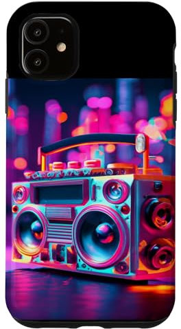 Hülle für iPhone 11 Old School Vintage Boombox 80er Rap 90er Jahre Radio Mixtape Musik