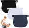 Hugfads 3 Pezzi Estensori Cintura Premaman Regolabili in Cotone Elastico - Adatti per Pantaloni e Gonne, Confortevoli e Pratici per la Gravidanza (Blu, Nero e Bianco)