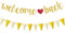 Welcome Back Girlande mit Wimpel, Willkommen Zuhause Deko Gold, Welcome Home Banner, Herzlich Willkommen Girlande für Rückkehr Familienfeiern Einzug Schule Saison Party Dekoration