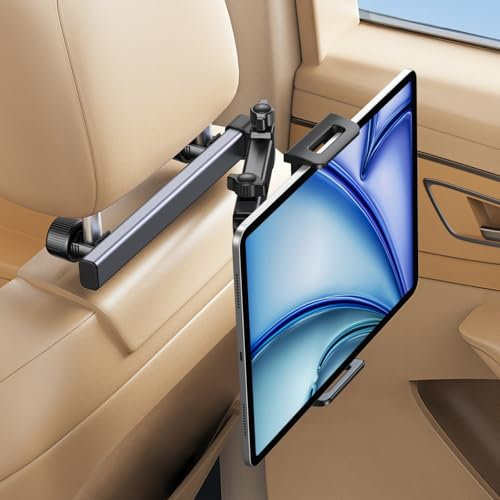UGREEN Soporte Tablet Coche, Giratorio 360° y Plegable, Suporte iPad Reposacabezas Compatible con iPad, iPhone, Switch, Kindle y Dispositivos 11,9 x 24,8 cm