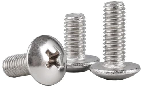 Vite a testa semicircolare M3-M8 con vite a croce a testa piatta grande in acciaio inossidabile 304 da 10 pezzi, M3×30