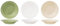 Ayicheyl Tiefe Teller 6 Stück, Salatteller Suppenteller Plastik Pastateller 22cm,Modern Teller Set Wiederverwendbar Geschirr für Salate, Suppen, Müsli, Nudeln,Weiß Beige Grün