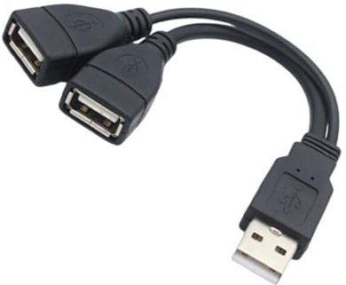 Splitter USB A, répartiteur USB pour voiture,Câble Y haute vitesse Splitter USB Port Splitter vers Y USB | Splitter USB avec câble Y polyvalent, câble séparateur USB flexible pour ordinateur portable